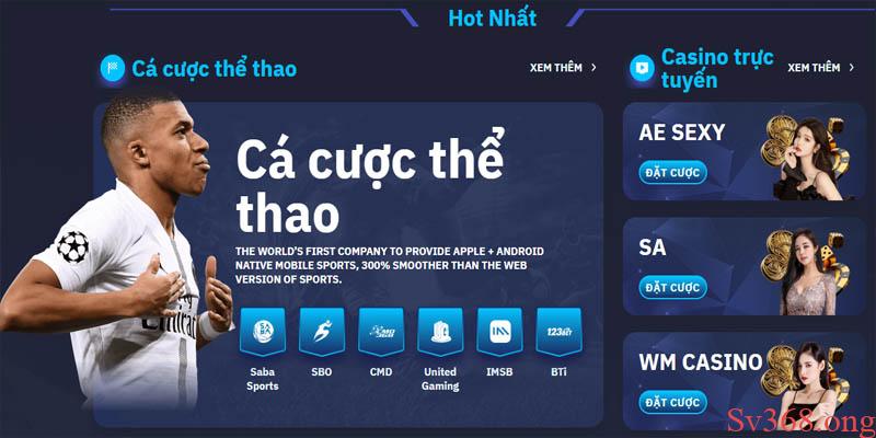 Đăng nhập sv368 - Hỗ trợ truy cập tài khoản game cá cược 1 Các sản phẩm game của Sv368