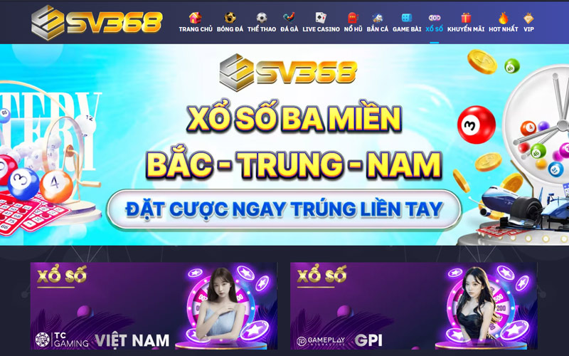 Sv368 🎖️ Trang Chủ Nhà Cái Uy Tín Sv368 Chính Thức ✔️ 28 Giới thiệu tổng quan xổ số SV368
